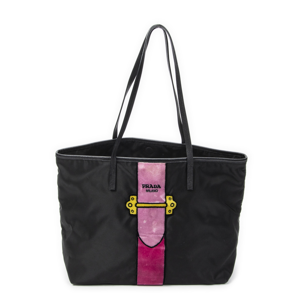 Prada Ricamo Trompe L'oeil Tote